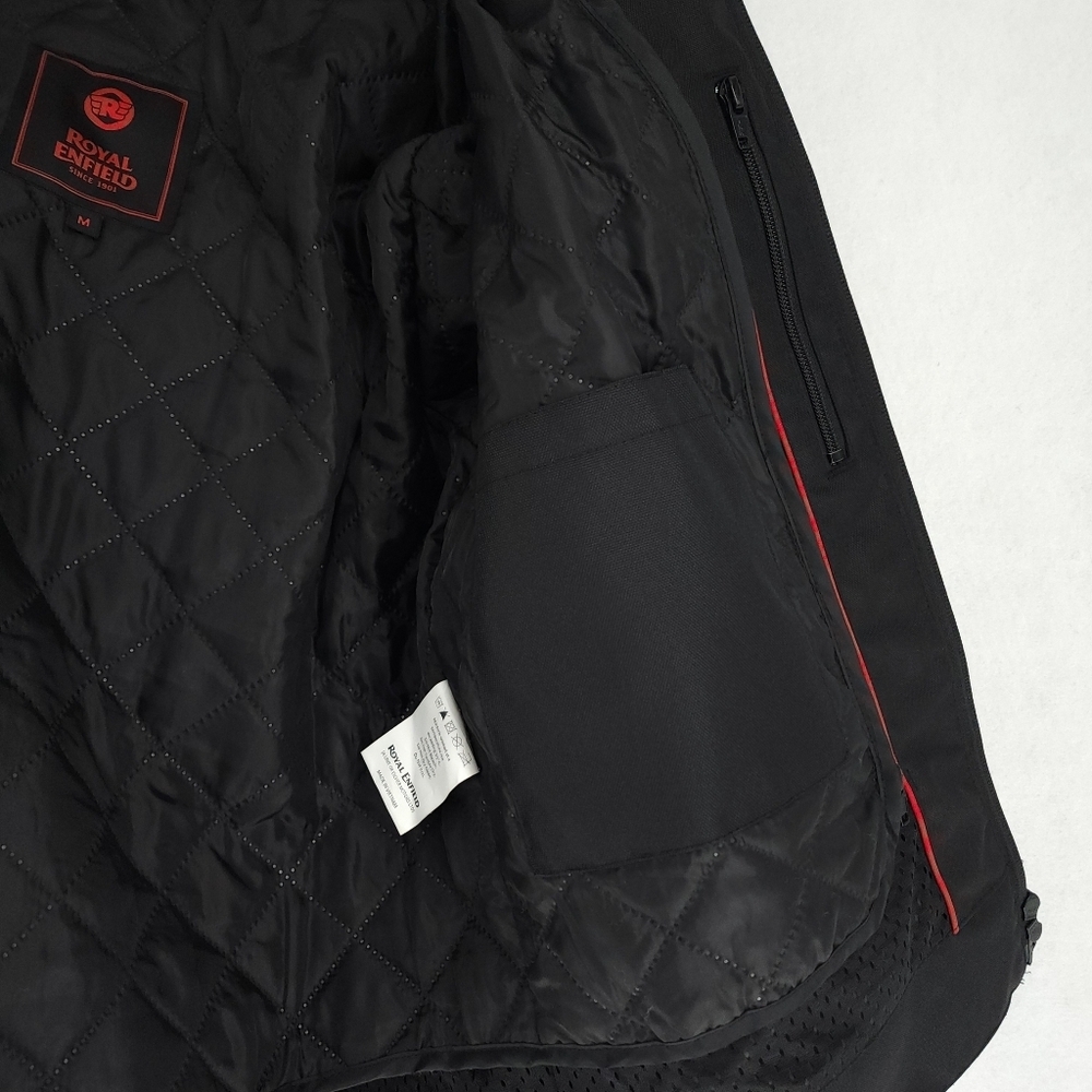 Royal Enfield Textile Waterproof Riding Motorcycle Reflective Jacket - Black - Picture 6 of 14